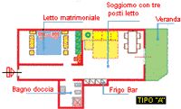 Appartamenti Eurotel Residence,planimetria appartamenti tipo A