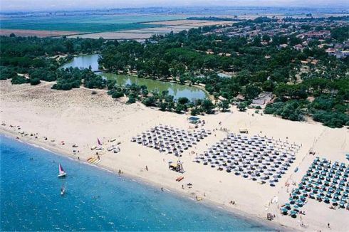 Sibari la spiaggia vista dall'alto