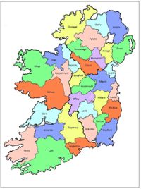 Irlanda mappa delle contee