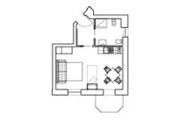 Residence Raggio di Luce,Appartamento Calendula piantina