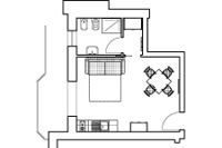 Residence Raggio di Luce,Appartamento Red Hybiscus piantina