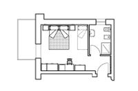 Residence Raggio di Luce,Camera Wild Rose piantina