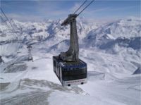 Tignes, Sci estivo, funivia per La Gran Motte funivia sci estivo