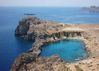 Rodi, baia di agios Paulos il ago naturale lago