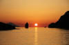 Eolie, faraglione al tramonto tramonto