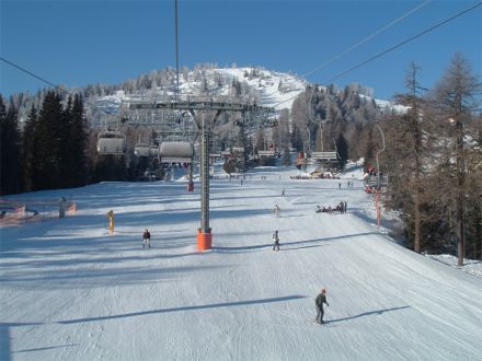 Neve Italia sciare a Folgarida sille Piste Superskirama Dolomiti 